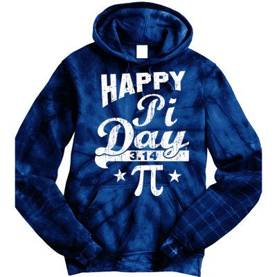 Vintage Happy Pi Day 3.14 Tie Dye Hoodie