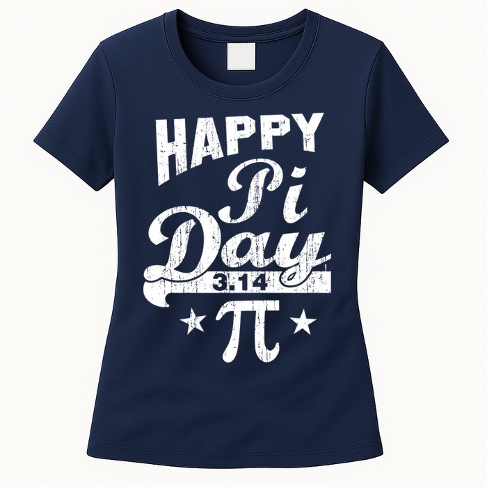 Vintage Happy Pi Day 3.14 Womens T-Shirt