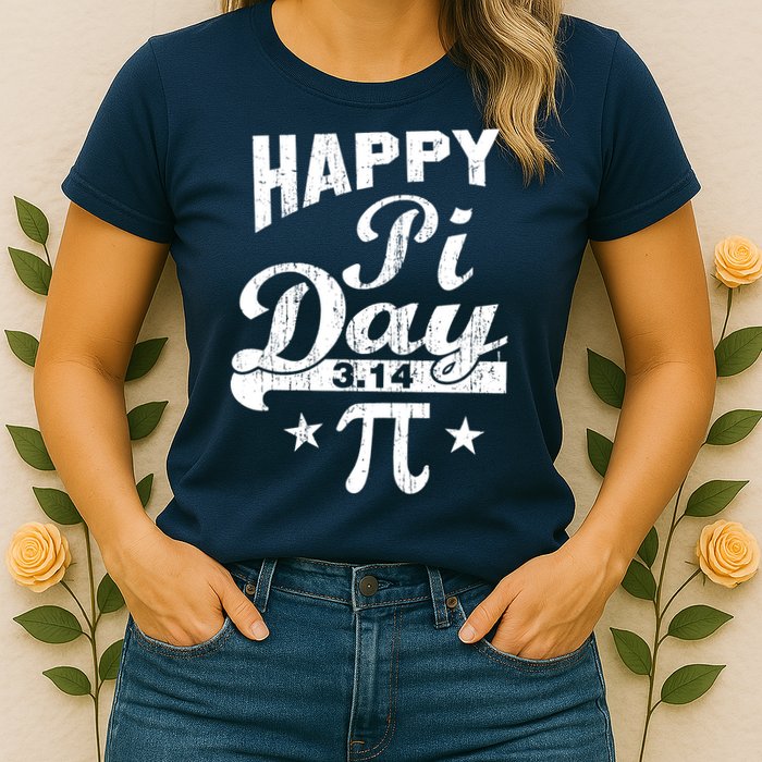 Vintage Happy Pi Day 3.14 Womens T-Shirt