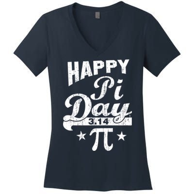 Vintage Happy Pi Day 3.14 Women's V-Neck T-Shirt