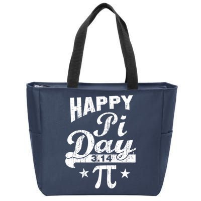 Vintage Happy Pi Day 3.14 Zip Tote Bag