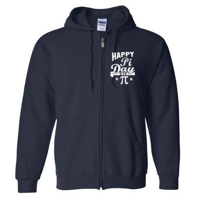 Vintage Happy Pi Day 3.14 Full Zip Hoodie