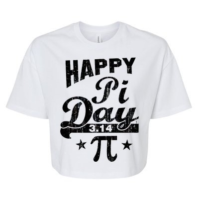 Vintage Happy Pi Day 3.14 Bella+Canvas Jersey Crop Tee