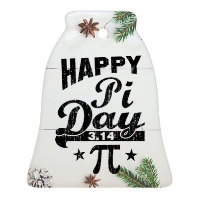 Vintage Happy Pi Day 3.14 Ceramic Bell Ornament