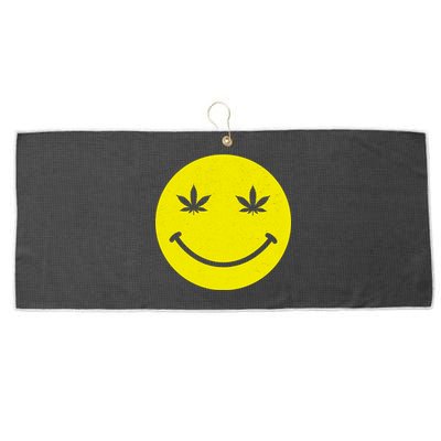 Vintage Happy Pot Smiley Face Large Microfiber Waffle Golf Towel