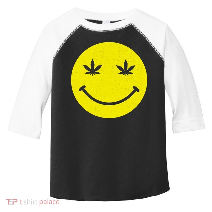 Vintage Happy Pot Smiley Face Toddler Fine Jersey T-Shirt