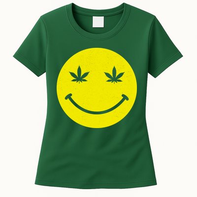 Vintage Happy Pot Smiley Face Womens T-Shirt