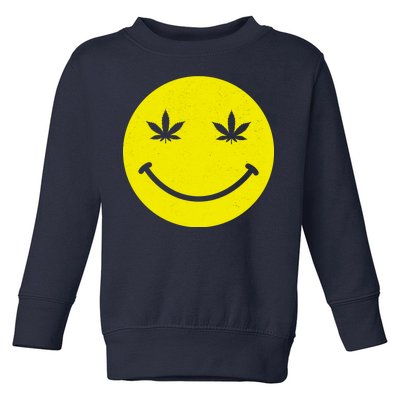 Vintage Happy Pot Smiley Face Toddler Sweatshirt