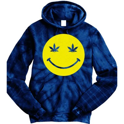 Vintage Happy Pot Smiley Face Tie Dye Hoodie