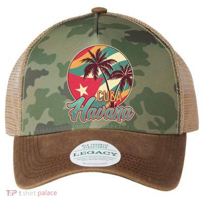 Vintage Havana Cuba Emblem  Legacy Tie Dye Trucker Hat