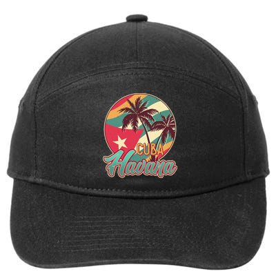 Vintage Havana Cuba Emblem  7-Panel Snapback Hat