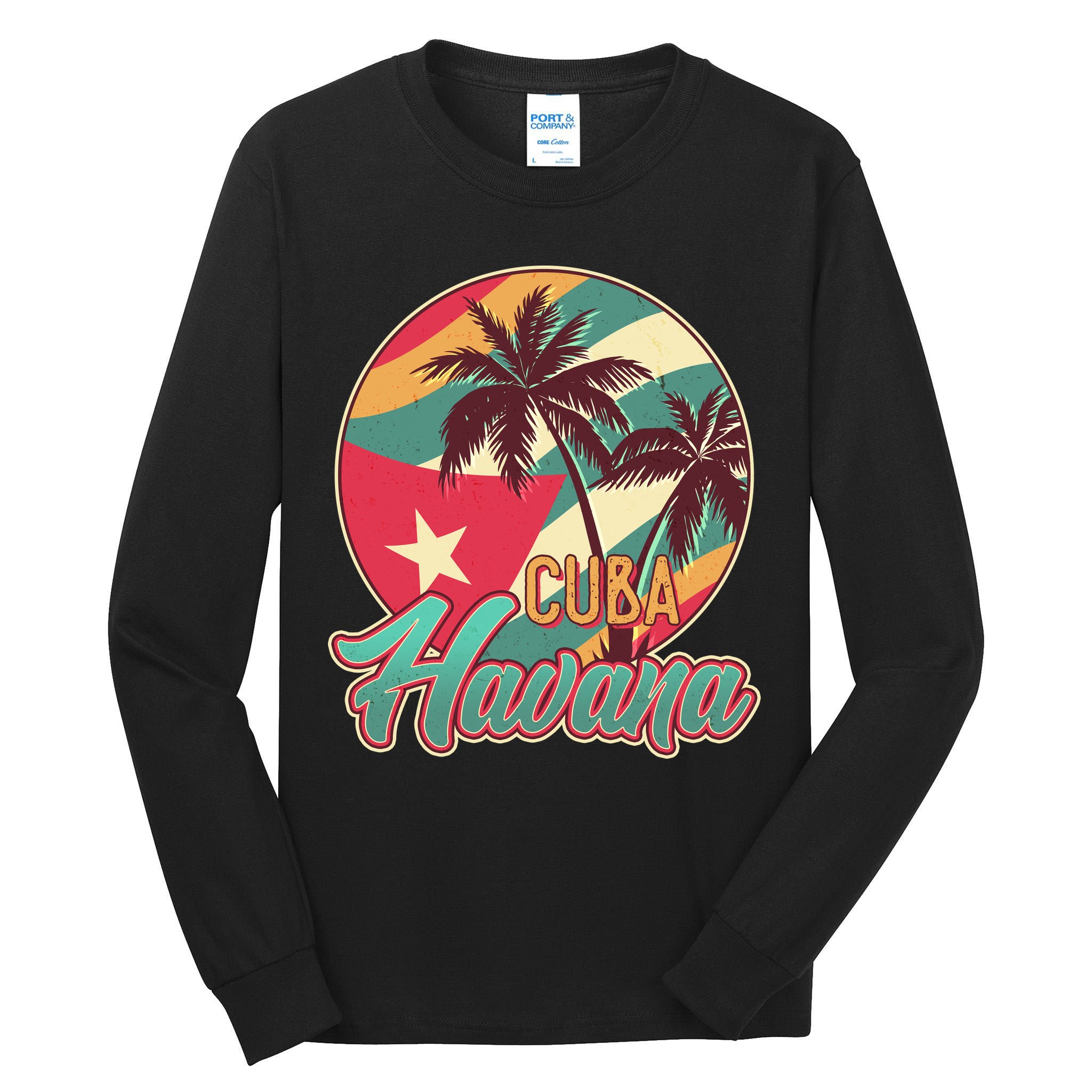 Vintage Havana Cuba Emblem  Tall Long Sleeve T-Shirt