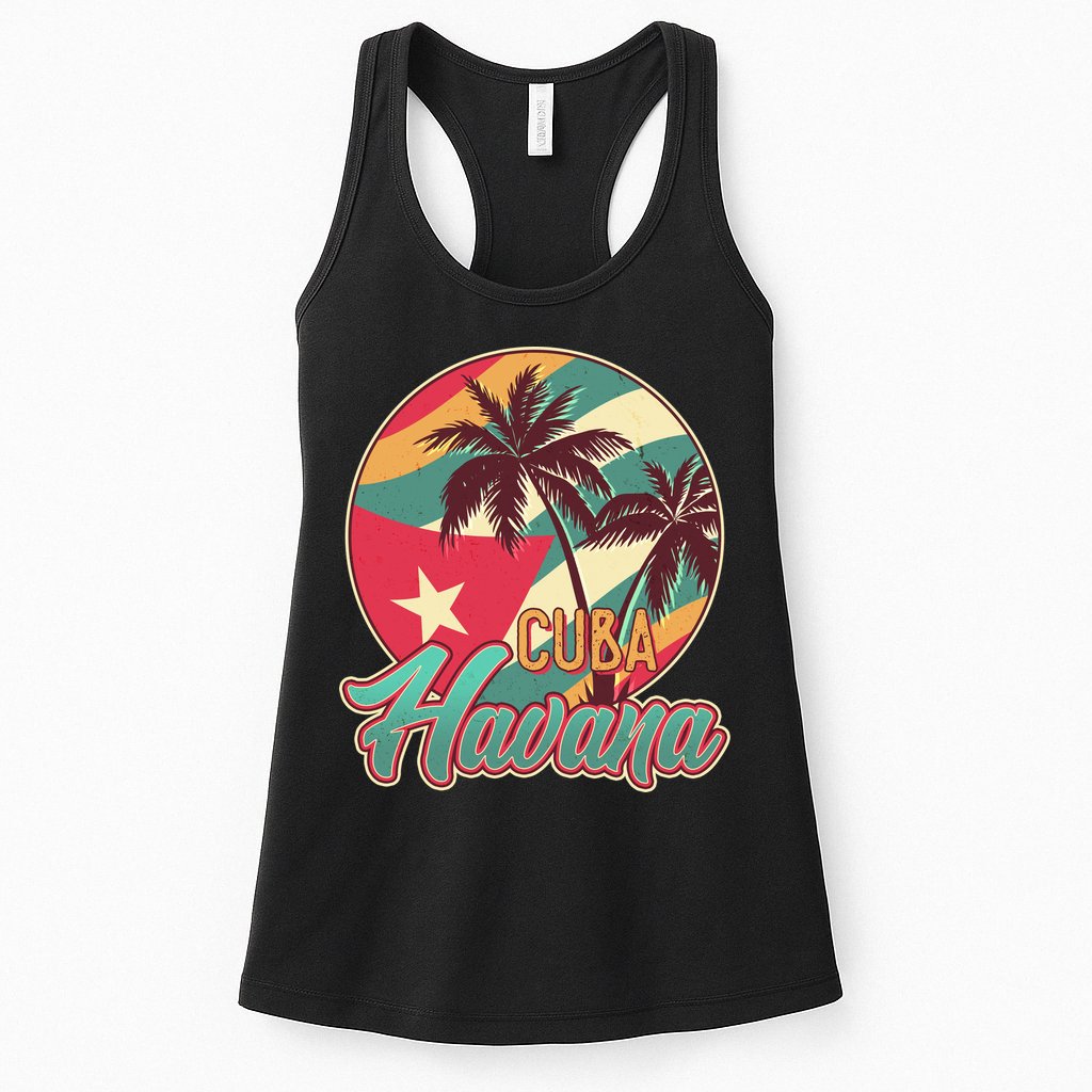 Vintage Havana Cuba Emblem  Womens Tank Top
