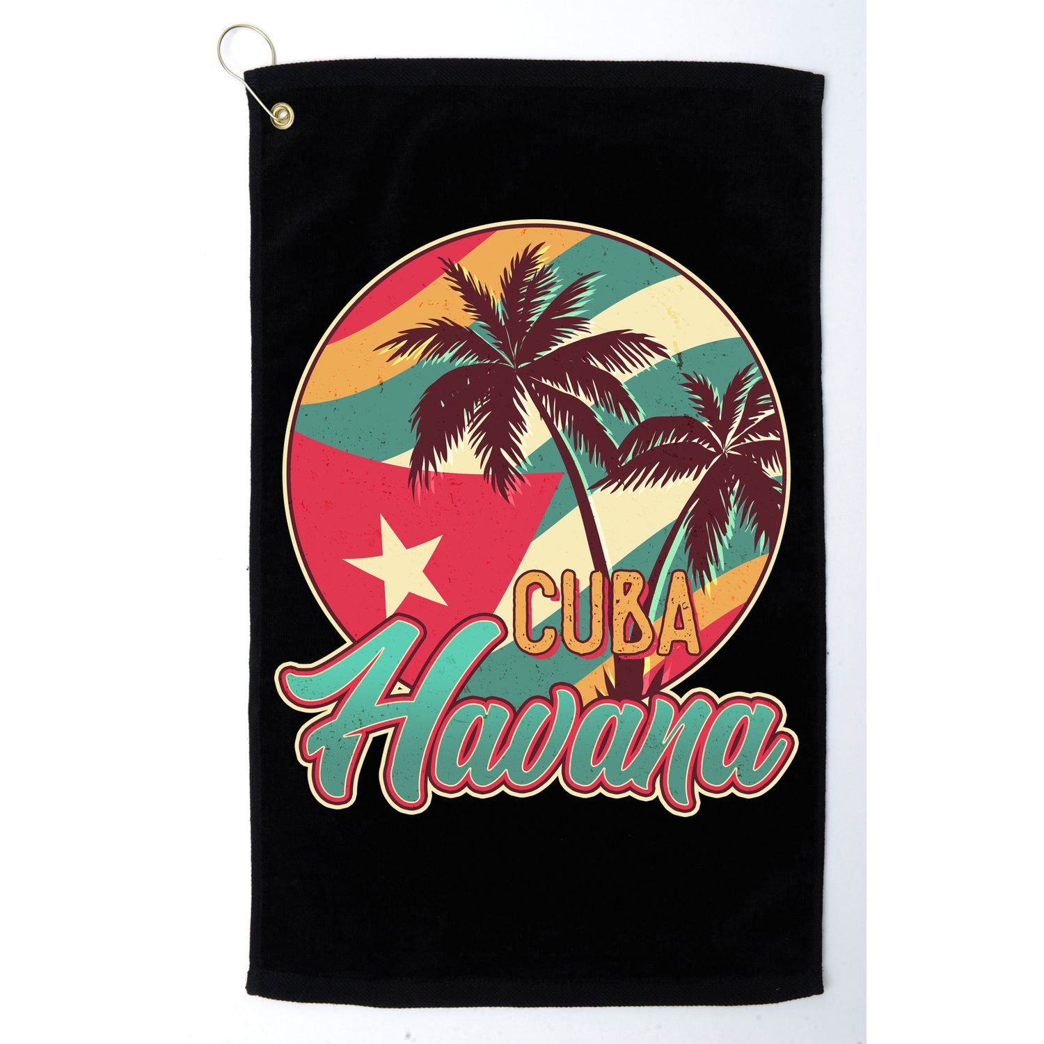 Vintage Havana Cuba Emblem  Golf Towel