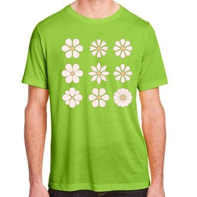 Vintage Hippie Flower Pattern Adult ChromaSoft Performance T-Shirt