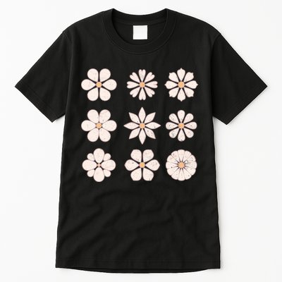 Vintage Hippie Flower Pattern Tall T-Shirt