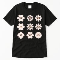 Vintage Hippie Flower Pattern Tall T-Shirt