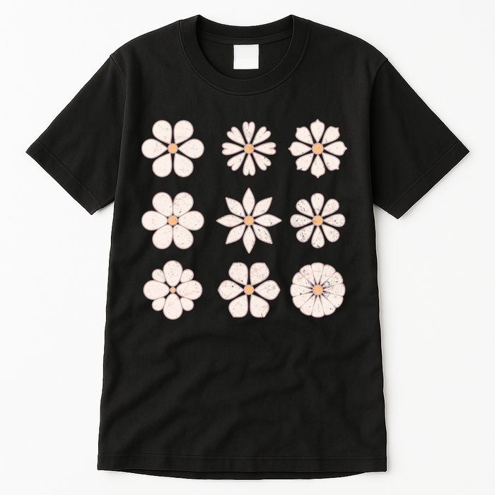 Vintage Hippie Flower Pattern Tall T-Shirt