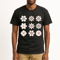 Vintage Hippie Flower Pattern Tall T-Shirt