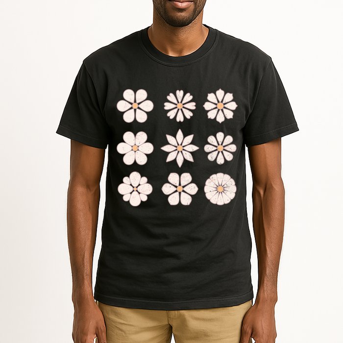 Vintage Hippie Flower Pattern Tall T-Shirt