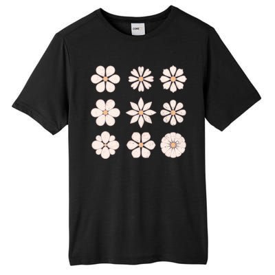 Vintage Hippie Flower Pattern Tall Fusion ChromaSoft Performance T-Shirt