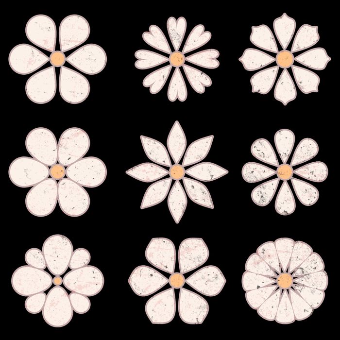 Vintage Hippie Flower Pattern 16 in Basic Backpack