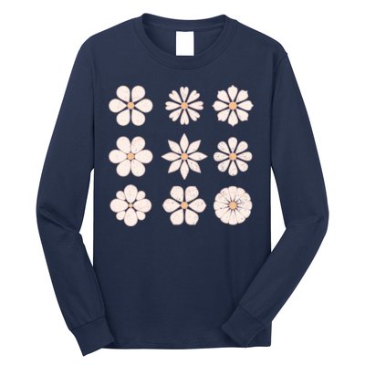 Vintage Hippie Flower Pattern Long Sleeve Shirt