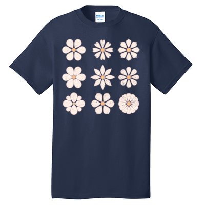 Vintage Hippie Flower Pattern Tall T-Shirt