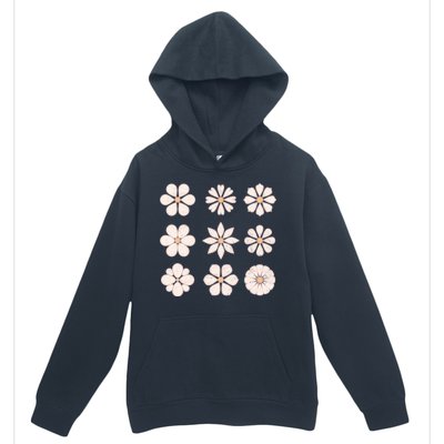 Vintage Hippie Flower Pattern Urban Pullover Hoodie