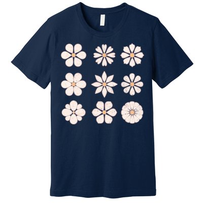 Vintage Hippie Flower Pattern Premium T-Shirt