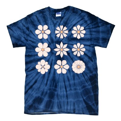 Vintage Hippie Flower Pattern Tie-Dye T-Shirt