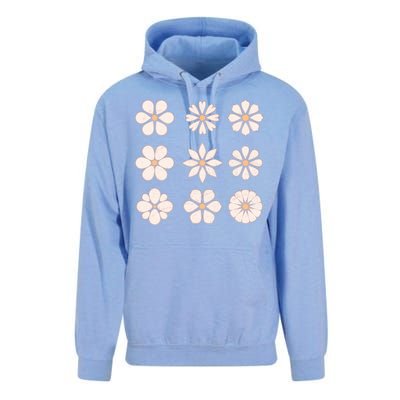 Vintage Hippie Flower Pattern Unisex Surf Hoodie