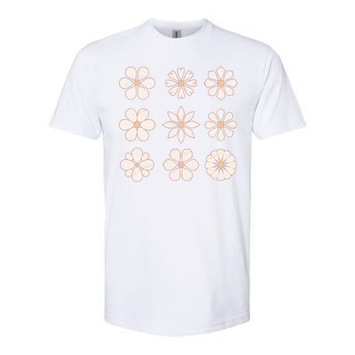 Vintage Hippie Flower Pattern Softstyle® CVC T-Shirt