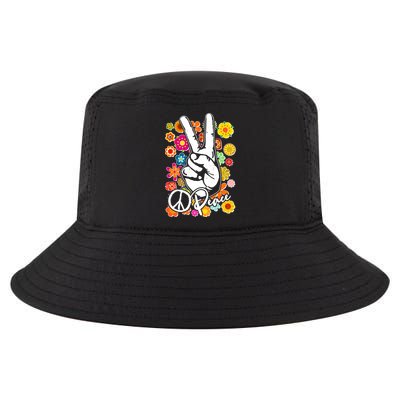 Vintage Hippie Peace Symbols Cool Comfort Performance Bucket Hat