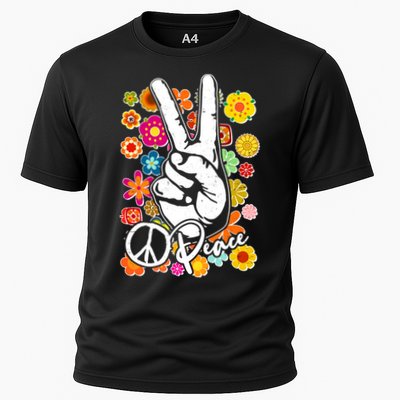 Vintage Hippie Peace Symbols Performance Shirt