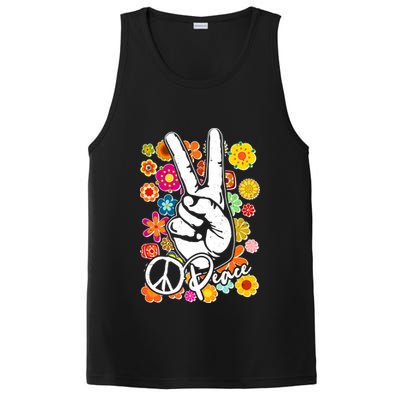 Vintage Hippie Peace Symbols PosiCharge Competitor Tank