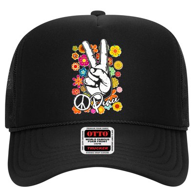 Vintage Hippie Peace Symbols Trucker Hat
