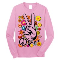 Vintage Hippie Peace Symbols Long Sleeve Shirt