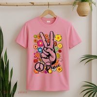 Vintage Hippie Peace Symbols T-Shirt
