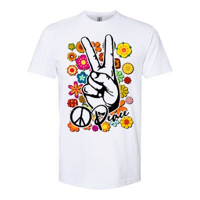 Vintage Hippie Peace Symbols Softstyle® CVC T-Shirt