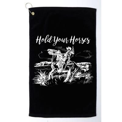 Vintage Hold Your Horses Western Cowboy  Golf Towel