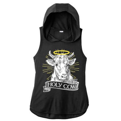 Vintage Holy Cow Ladies PosiCharge Tri-Blend Wicking Draft Hoodie Tank