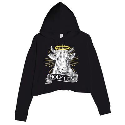 Vintage Holy Cow Crop Fleece Hoodie