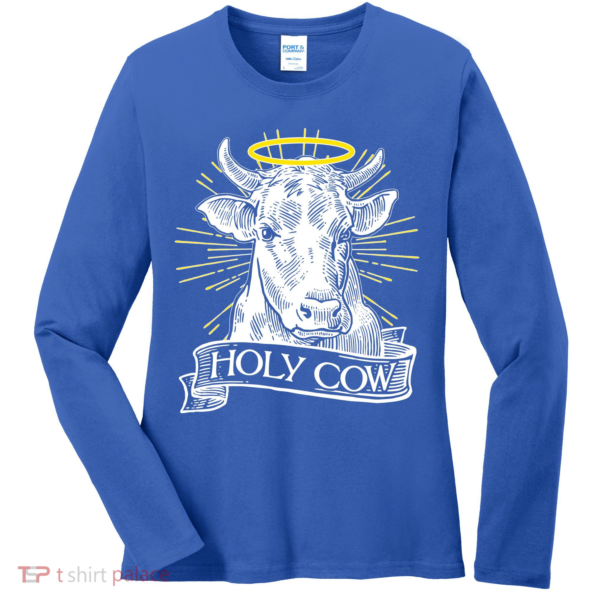 Vintage Holy Cow Ladies Long Sleeve Shirt