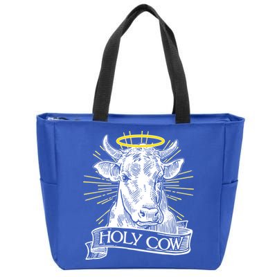 Vintage Holy Cow Zip Tote Bag