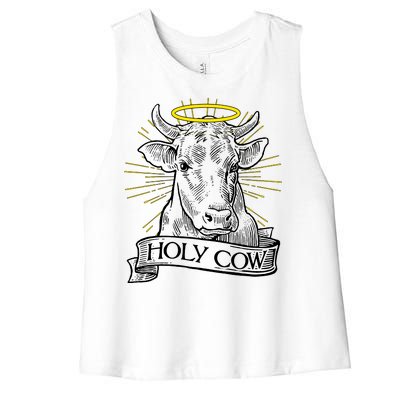 Vintage Holy Cow Women's Racerback Cropped Tank