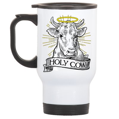 Vintage Holy Cow Stainless Steel Travel Mug