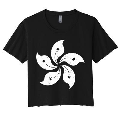Vintage Hong Kong Flag Crop Top