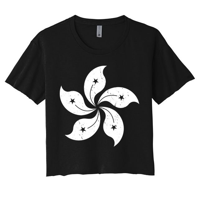 Vintage Hong Kong Flag Crop Top