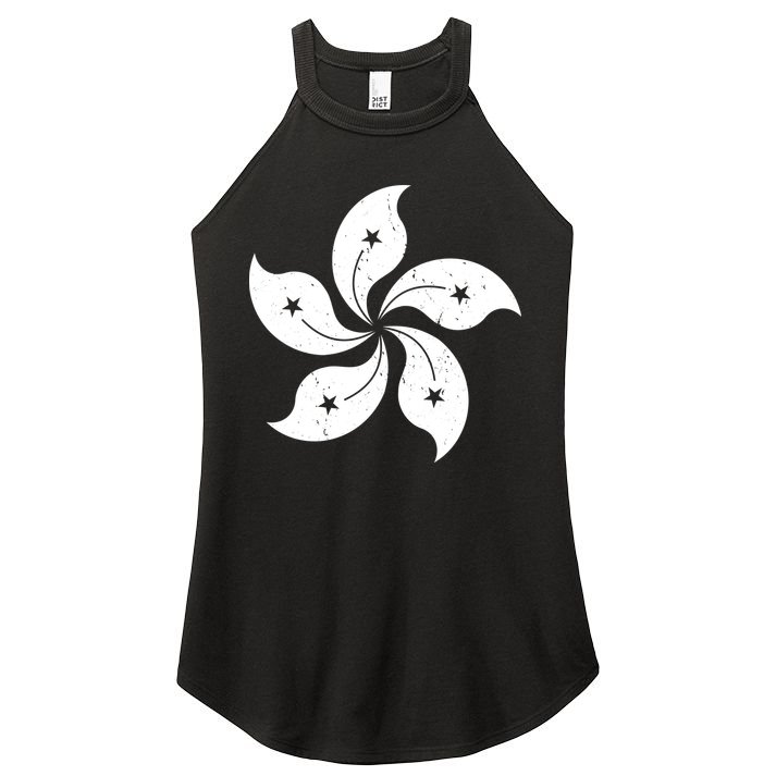 Vintage Hong Kong Flag Women's Perfect Tri Rocker Tank